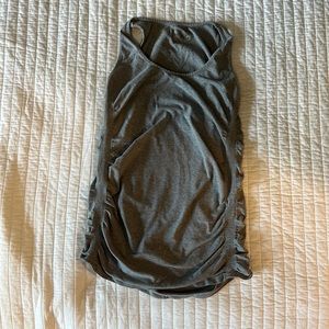 Athleta seamless tank top with side rusching